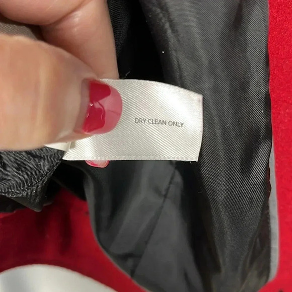 Old Navy Womens Jacket M Red Double Breasted Long Sleeve Epaulets Lined 70% Wool - Picture 10 of 13